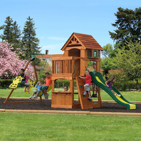 Atlantis Wooden Swing Set by Backyard Discovery  Wooden Swingsets \u0026 Playsets 