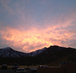 Sunset over the Huachuca Mountains