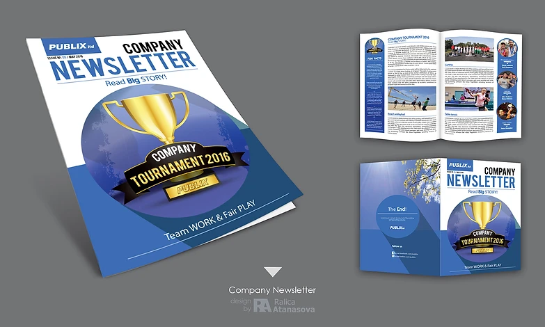 company newsletter design type of file ai psd