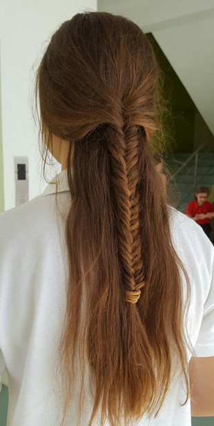 Half Up Half Down Fishtail Braid