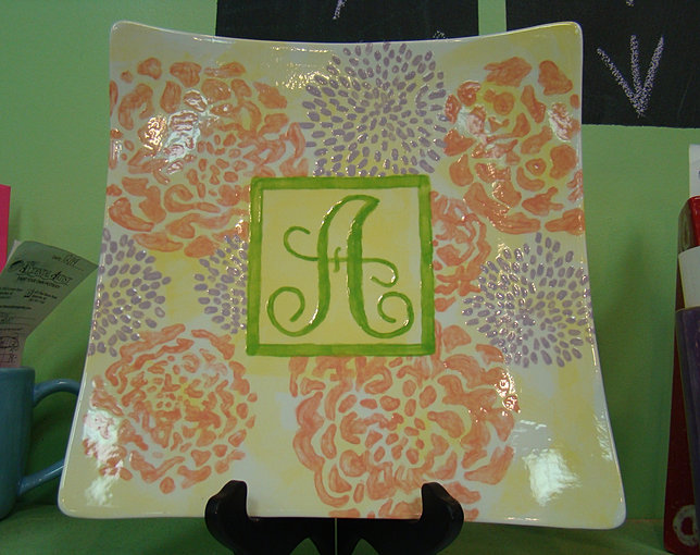 past works and ideas Painted Peacock paint pottery greenville nc