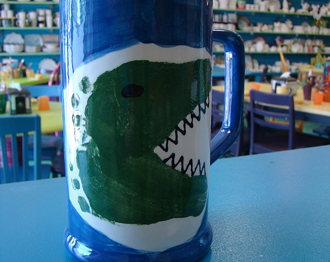 past works and ideas Painted Peacock paint pottery greenville nc