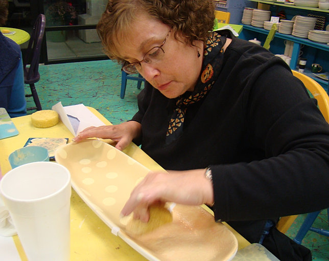 past works and ideas Painted Peacock paint pottery greenville nc