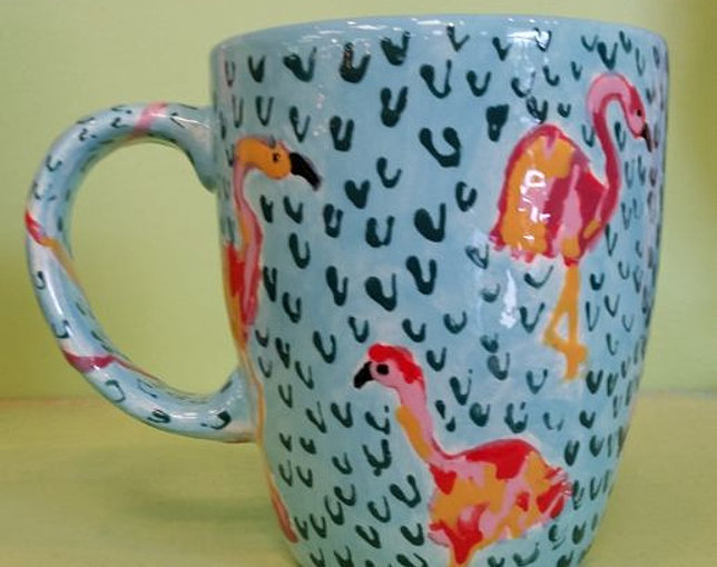 past works and ideas Painted Peacock paint pottery greenville nc