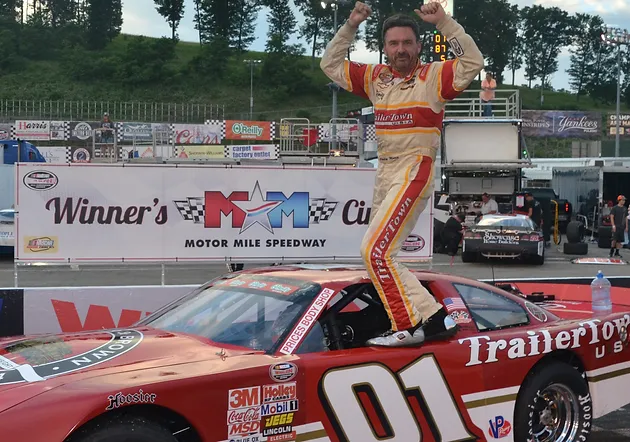 Philip Morris Post Race Victory Celebration Commenced In The Customary Fashion A Pause At Flagstand To Collect Checkered Flag Ceremonial Philip Morris Post Race Victory Celebration Commenced In The Customary Fashion A Pause At Flagstand To Collect Checkered Flag Ceremonial