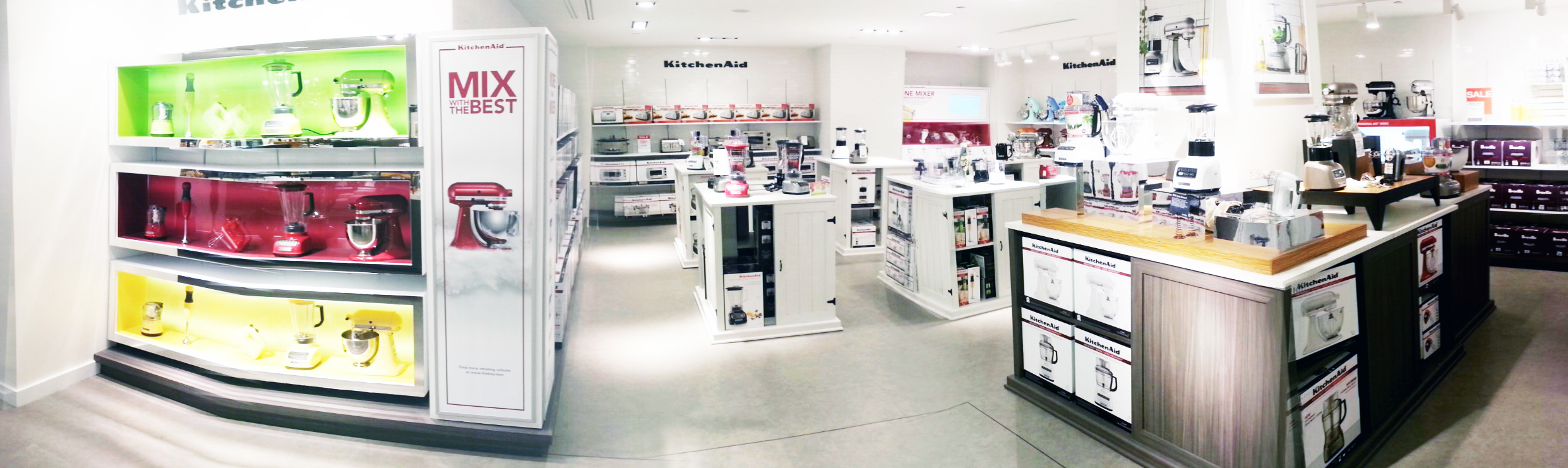 Uncategorized Kitchen Appliance Outlets new strategic store design matt isenburg we set up three floating back lit color boxes that show off a trend in kitchen matching all your small appliances these are