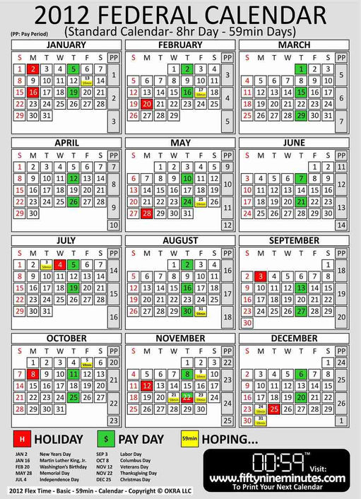 Pay Period Chart 2012