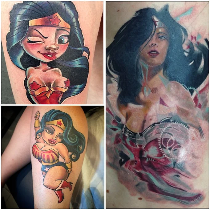 wonder woman tattoos paperchasers ink urban tattoo magazine wonder woman tattoos paperchasers ink urban tattoo magazine