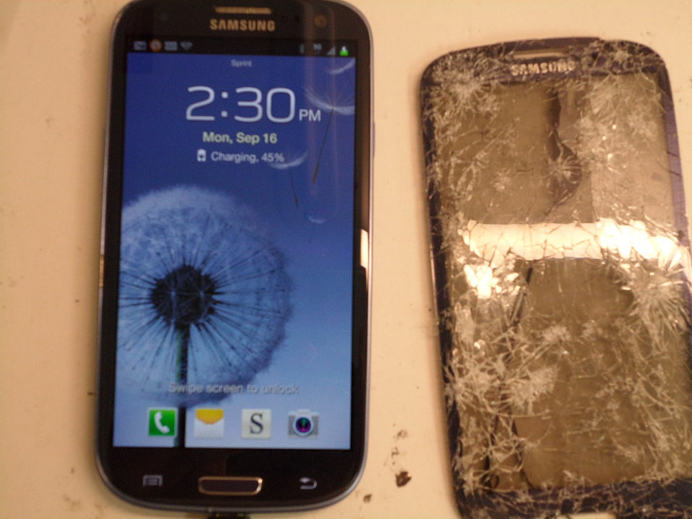 How do you repair a cracked phone screen?