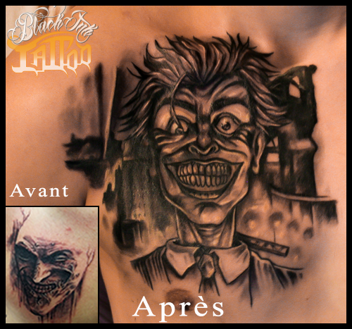black ink tattoo studio de tatouage auxerre joker pect cover black ink tattoo studio de tatouage auxerre joker pect cover