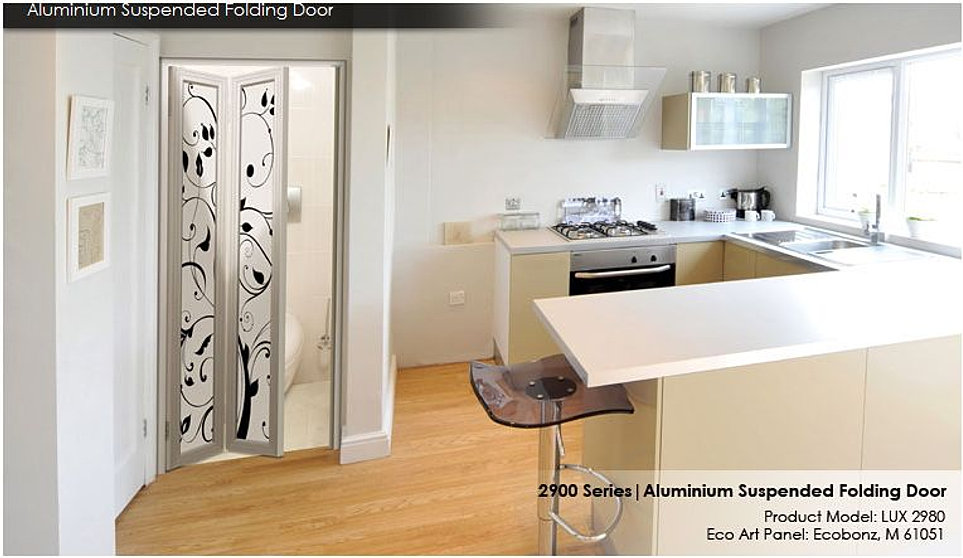 Bathroom and Toilet Bifold Doors Singapore Suspended Bi-Fold Door