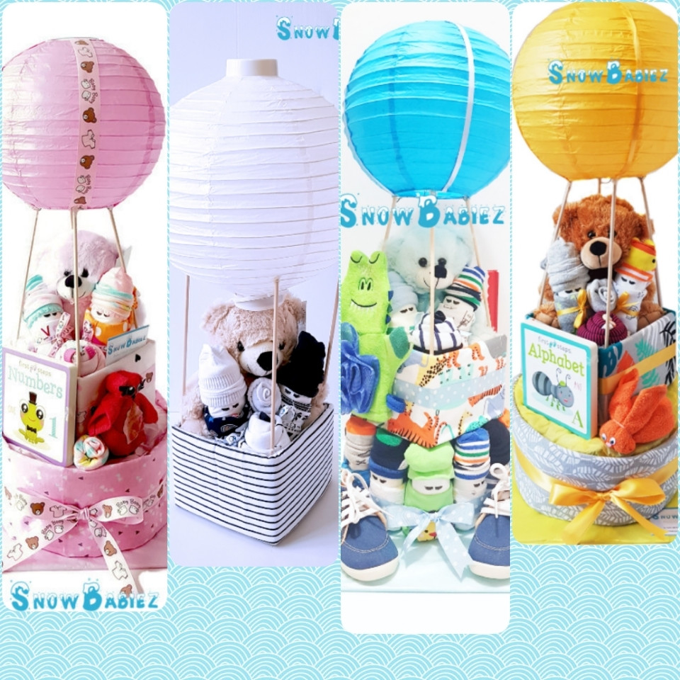 Hot Air Balloon Nappy Cake Snowbabiez Baby Gi