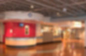 Grace Church St. Louis Greeter/Information counter and Bookstore open to the food court atrium. DE|SL LLC