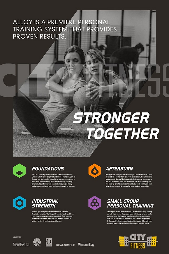 city fitness personal training fitness training flyer