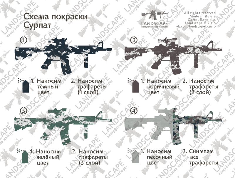 Как сделать камуфляж для автомата