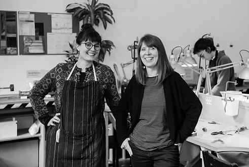 Lisa Arnott and Jessica Howarth in the SilverHub Studio