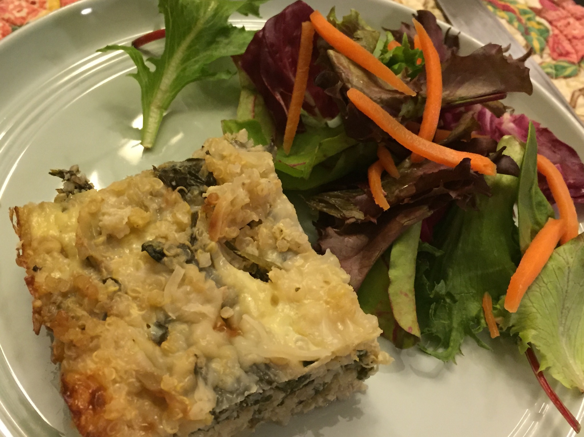Spinach Artichoke Quinoa Egg Bake MyPlate2Yours