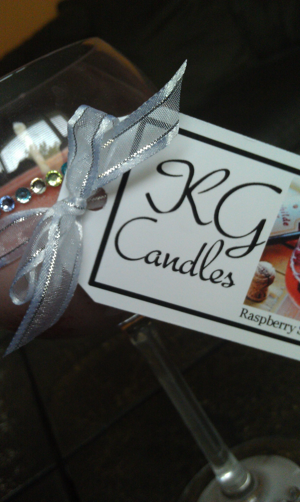 KG Candles.... Embellished candles made with all natural Soy wax