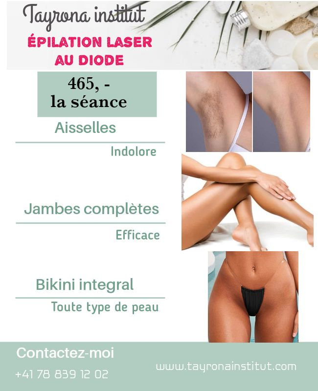 Aisselles bikini integral jambes complè Tayrona Institut