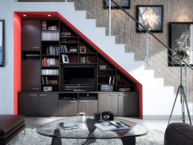 10 astuces créatives pour exploiter la place sous votre escalier ... Place Gain Escalier De Créatif