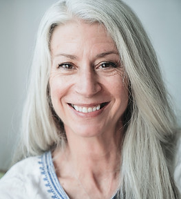 Smiling Mature Woman with Gray Hair