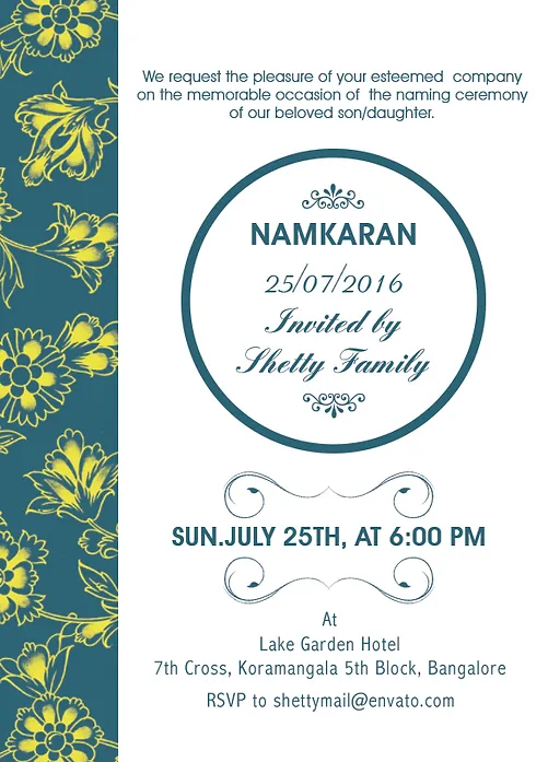 cradle ceremony invitations
