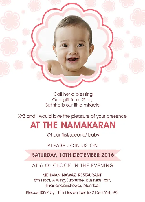 free namakaran invitation wordings online