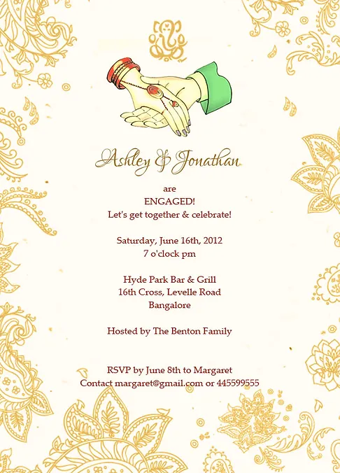 engagement invitation wording