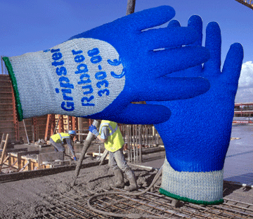 dipped rubber 3/4 glove