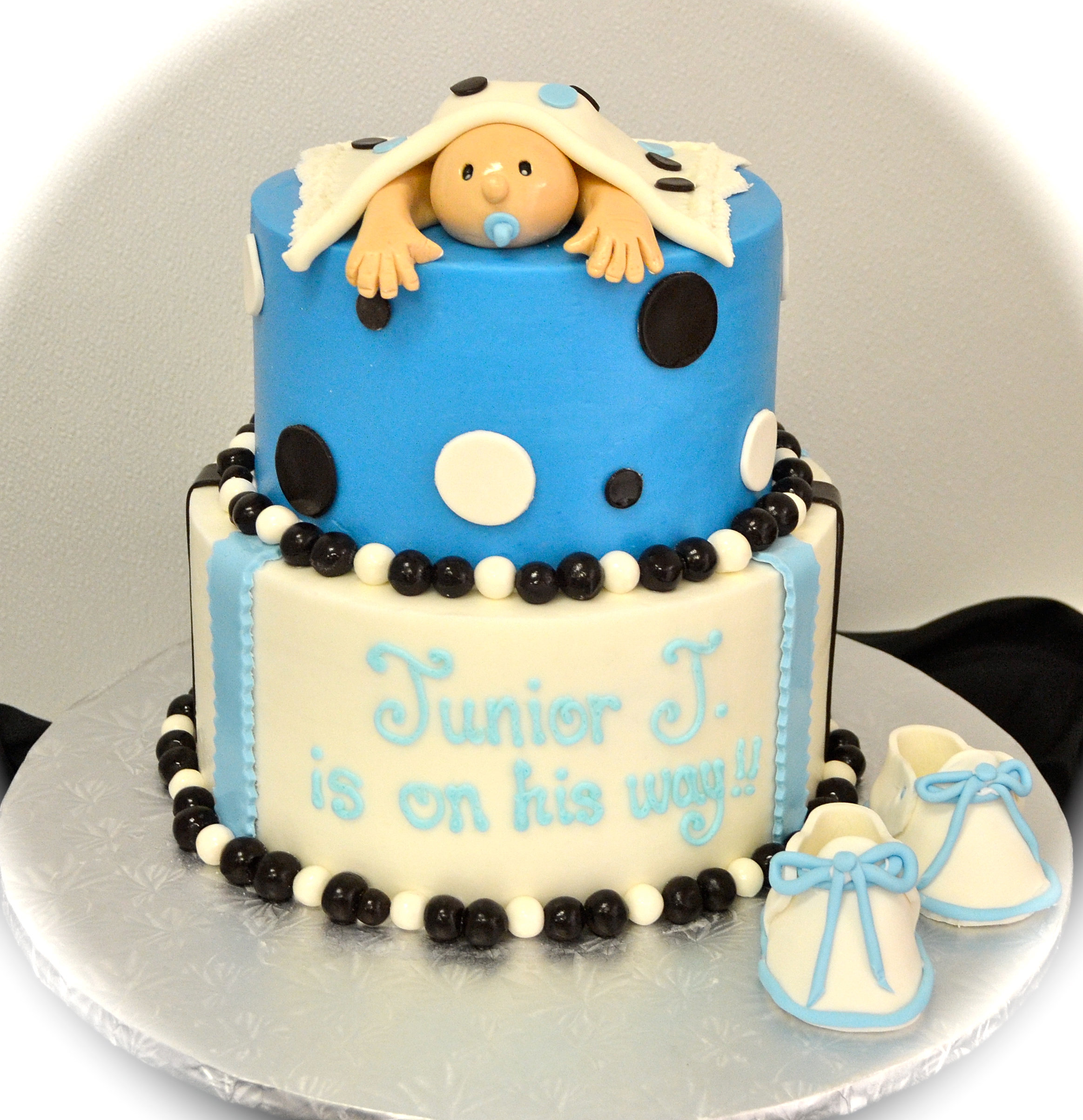 Soonja s Bakery Dallas Custom Cakes fondant baby boy cake