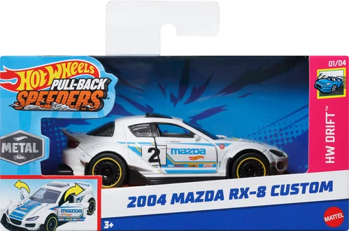 2004 Mazda RX8 Custom Hot Wheels Pull Back Speeders Metal Mattel Big