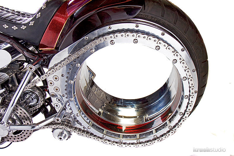 Schuller Cyclewerks custom motorcycles, motorcycle shop Hubless