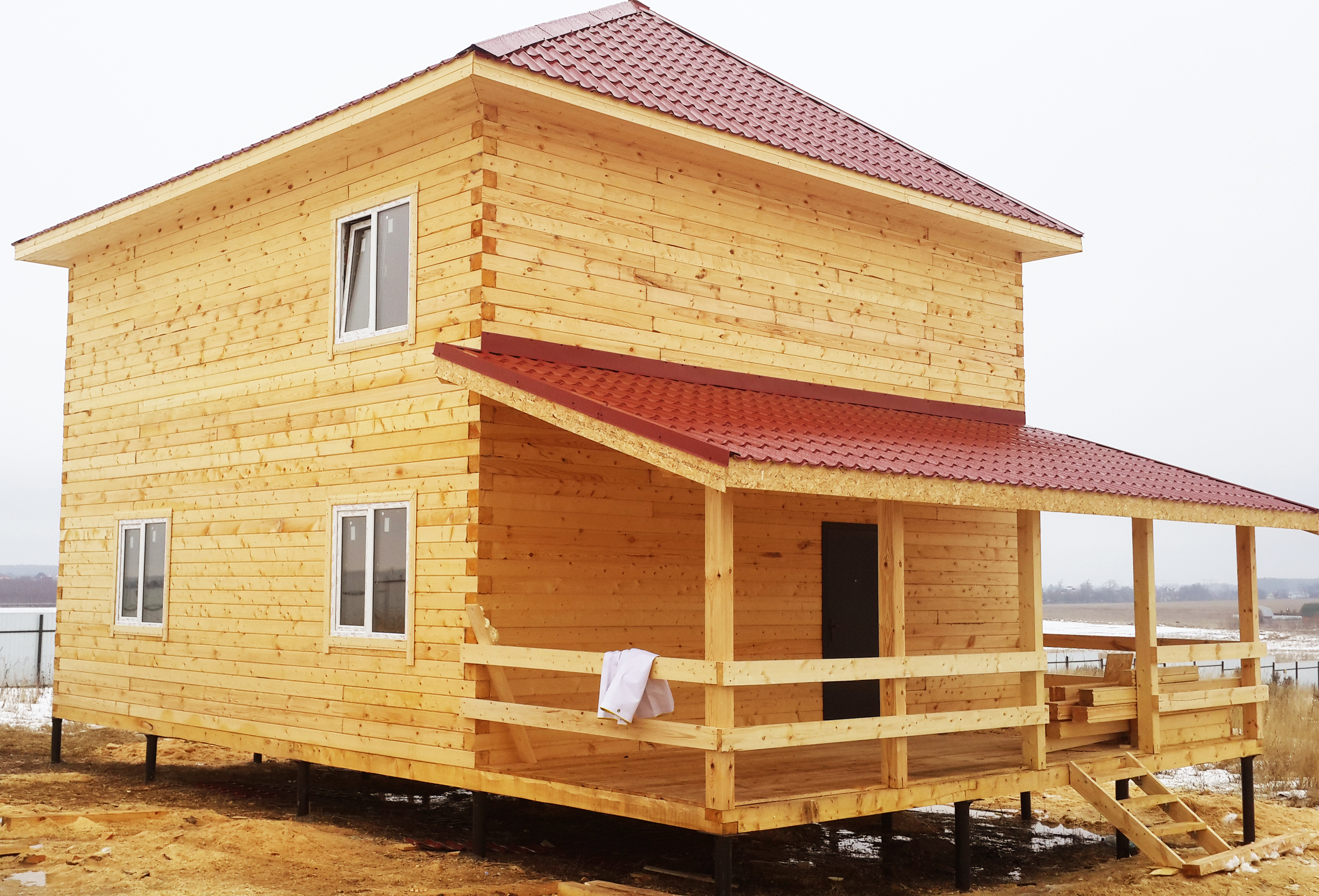 Терраса из бруса 150х150