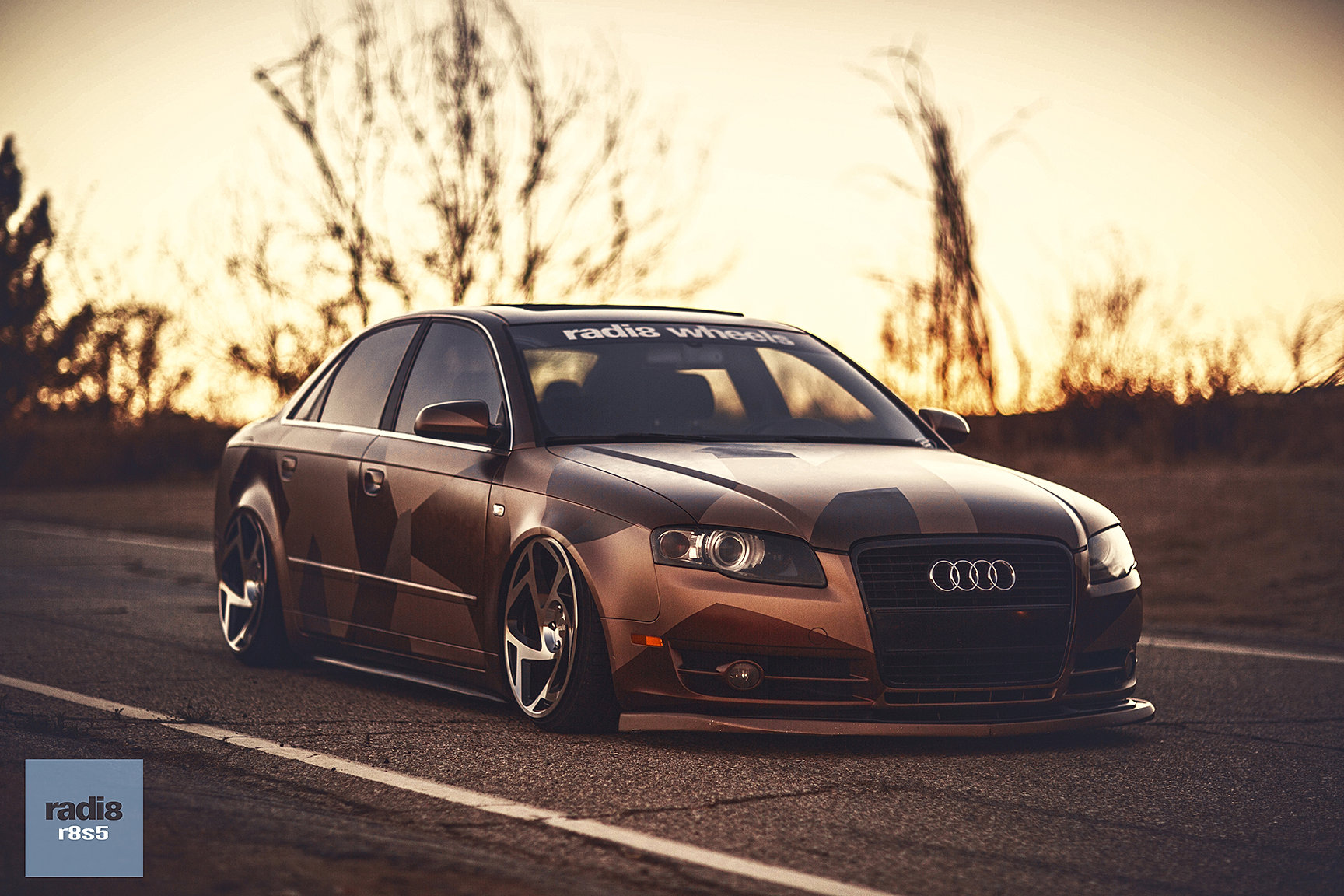 Radi8 us stanceホイールアウディS3 A4 TT ゴルフ他新品4本｜車 