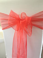 red sash and chair cover