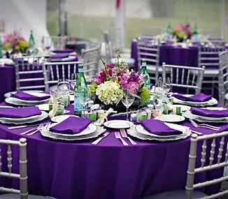 Ablecloths Tablecloth Al Purple 120 Round