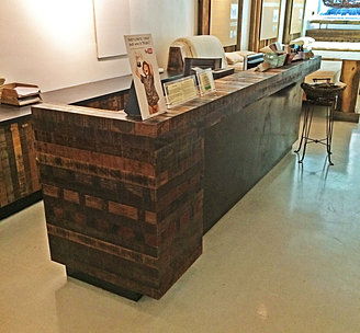 Reclaimed Wood Reception Desk