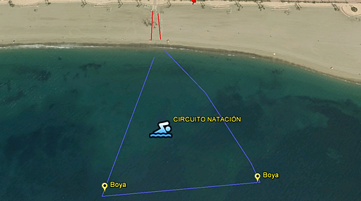 Sector de natación del Triatlón del Sol de Roquetas