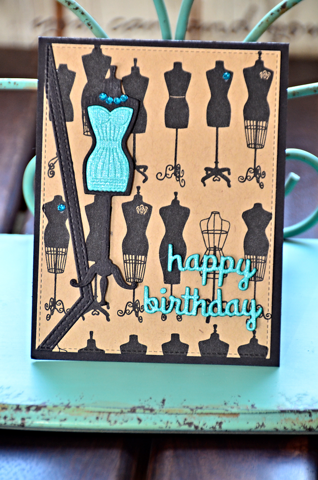 Happy Birthday Dress Form Card