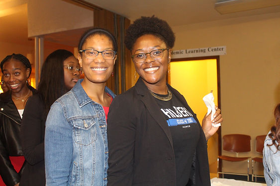 Rachel Warren and Sierra Love posing at our college students Sunday.
