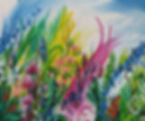 abstract wildflower painting original
