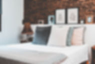 Rustic Bed with Pillows