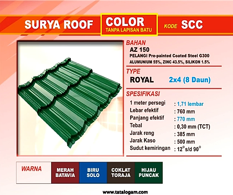 genteng surya roof color warna