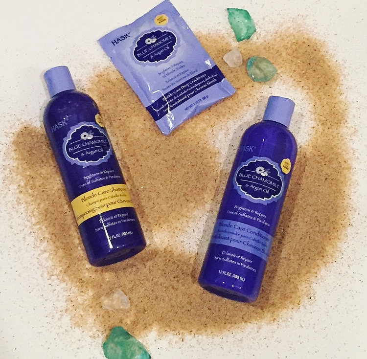 Hask Blue Chamomile Argan Oil Blonde Care Shampoo Conditioner