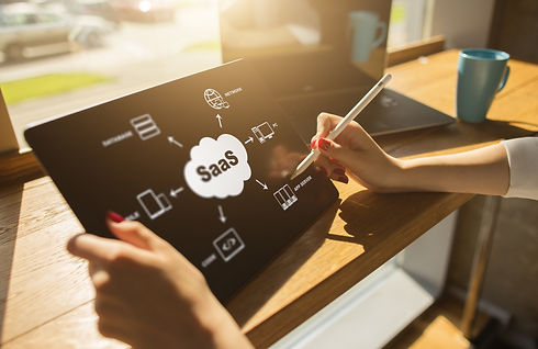 SaaS - software as a service. Internet a