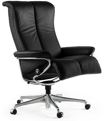 Stressless blues office chair by Ekornes.