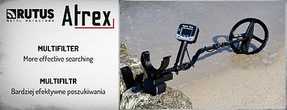 Picture of the Rutus Atrex metal detector in a stream