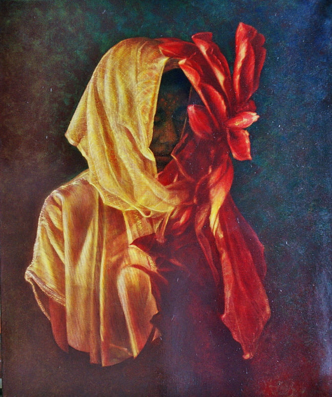 PETALS OF BLOOD 1999 65x54 oil on canvas