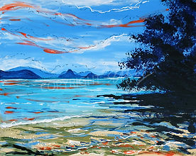 A beach holiday painting of Lawa Island