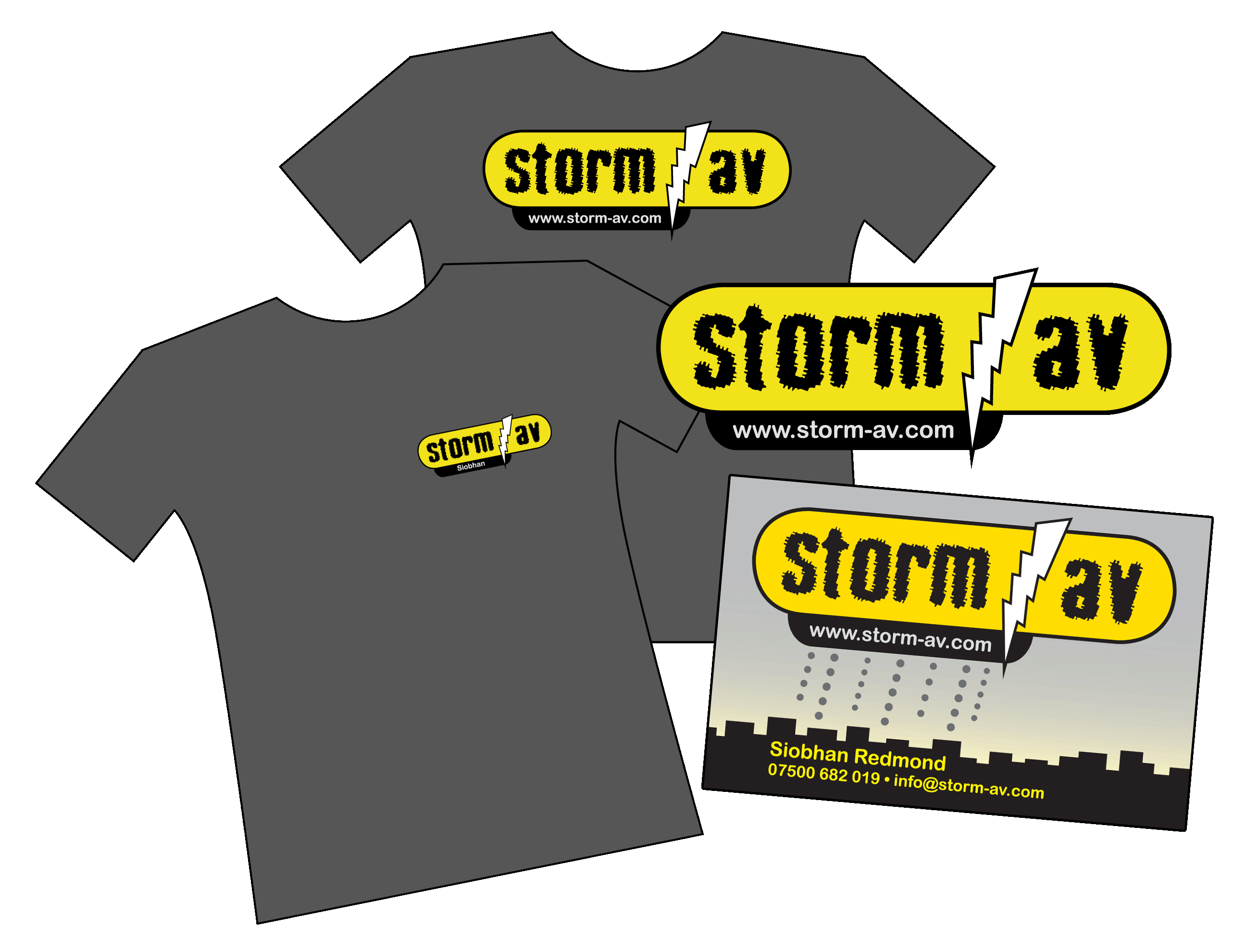 Suite of company livery for an independent audio visual services company
